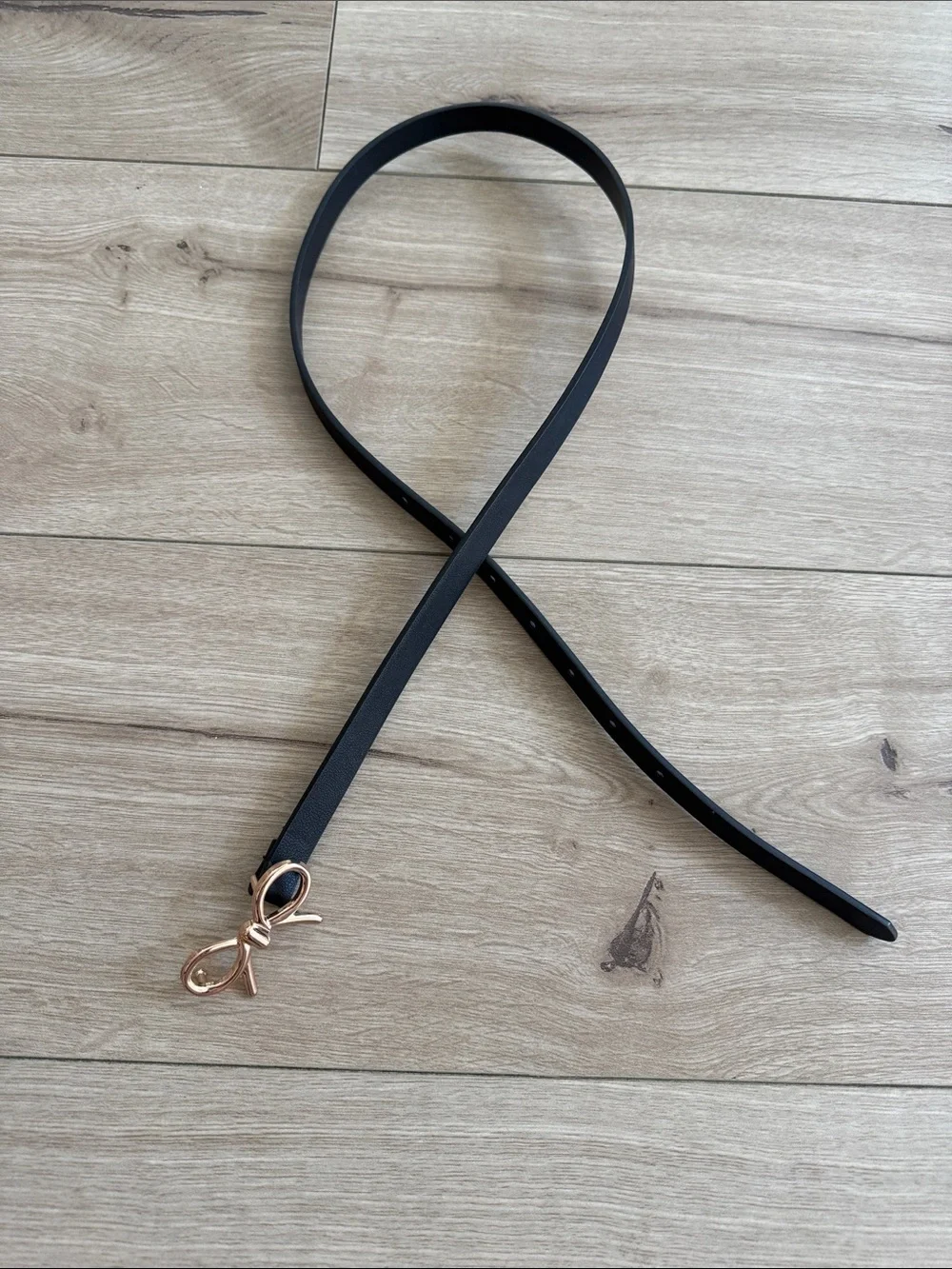 Target Black Belt with Rose Gold Bow Accent